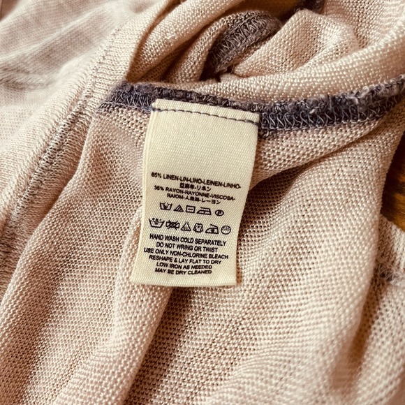 Free People We The Free Tee Sz S Oversized Cropped Light Lavender Gauzy Tie Dye - Picture 5 of 6